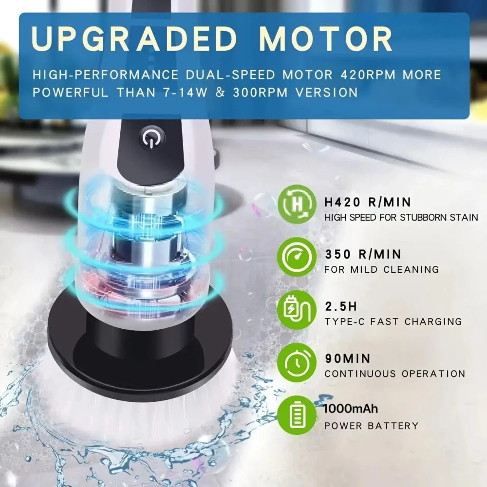 Electric Shower Glass Cleaning Brush