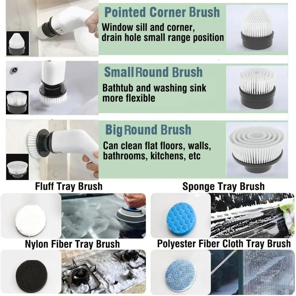 Electric Shower Glass Cleaning Brush